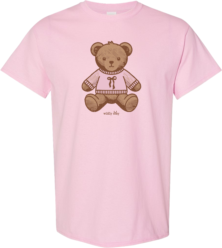 Teddy Bear Tee Lt Pink – Wildly Cozy