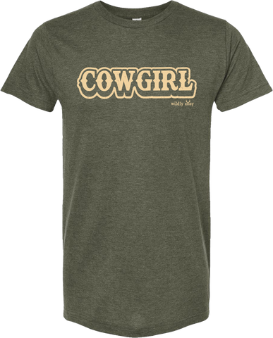 Cowgirl Tee Heather Olive