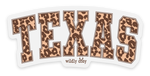 Texas Varsity - Leopard - Sticker