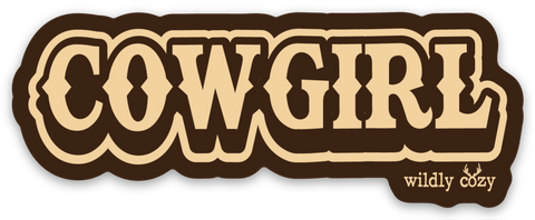 Cowgirl Sticker Dark Brown