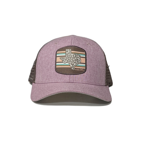 Leopard Texas Cap Heather Purple