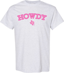 Howdy Pink Tee Grey