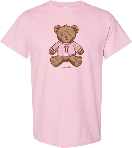 Teddy Bear Tee Lt Pink