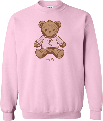 Teddy Bear Sweatshirt Lt Pink