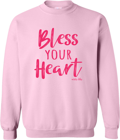 Bless Your Heart Sweatshirt Lt Pink