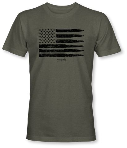 Bullet Flag Tee Heather Olive