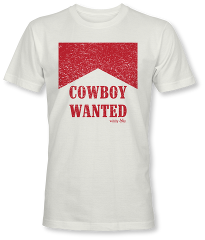 Cowboy Wanted Tee Natural White