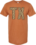 Leopard TX Tee Heather Rust