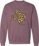 Leopard Texas Sweatshirt H Maroon