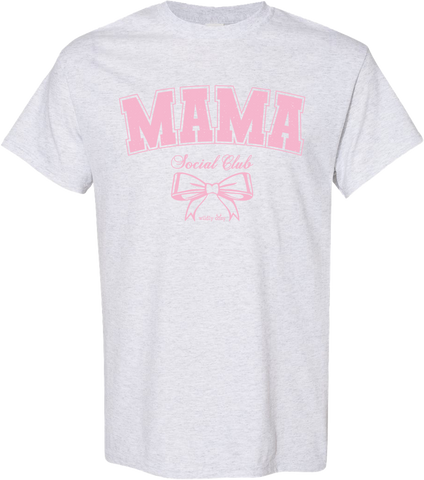 Mama Social Club Tee Grey