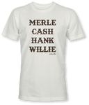 Merle Cash Hank Willie Tee Vintage White