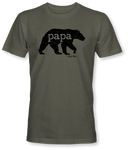Papa Bear Tee Heather Olive