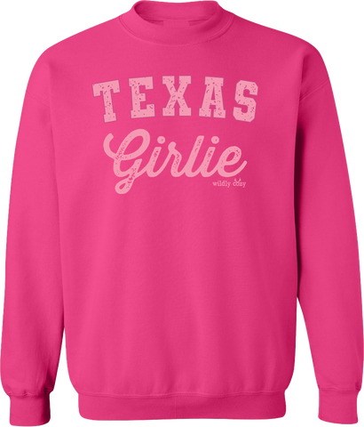 Texas Girlie Sweatshirt Hot Pink