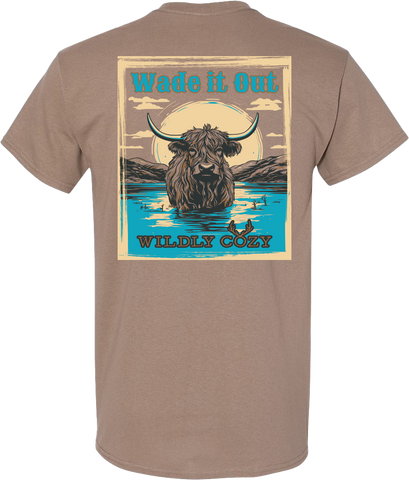 Wade It Out Tee Brown