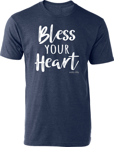Bless Your Heart Tee Heather Navy