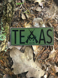 Texas AR Guns Sticker Military Green