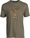 Leopard Deer Tee Heather Olive