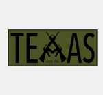 Texas AR Guns Sticker Military Green