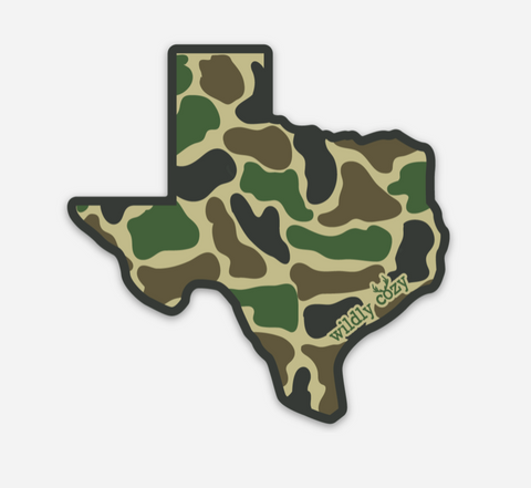 Old Camo Texas Sticker