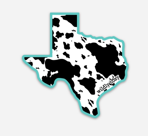 Cowhide Texas Sticker