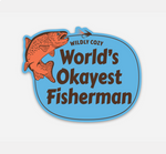 World's Okayest Fisherman Sticker