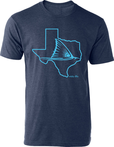 Redfish Texas Tee Heather Navy