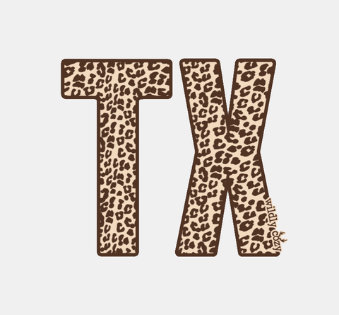 TX Leopard Sticker
